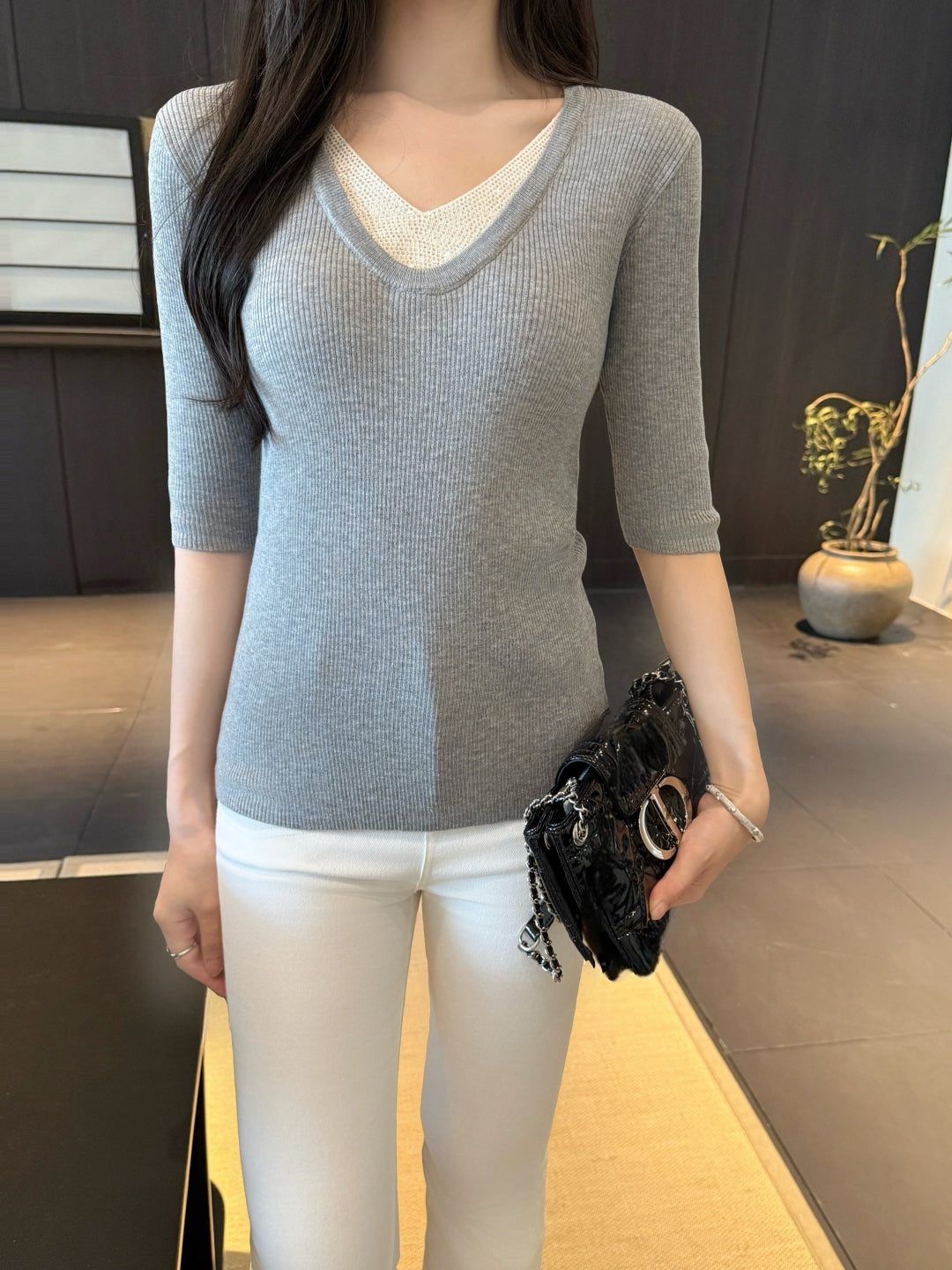 Brune 25fw knitted shirt