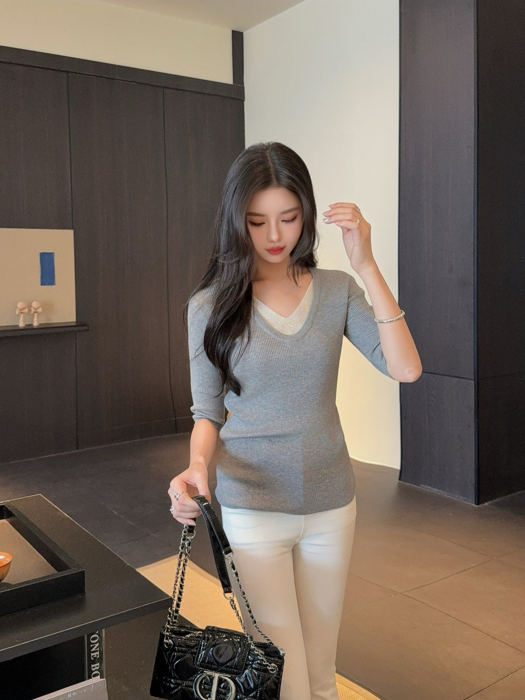Brune 25fw knitted shirt