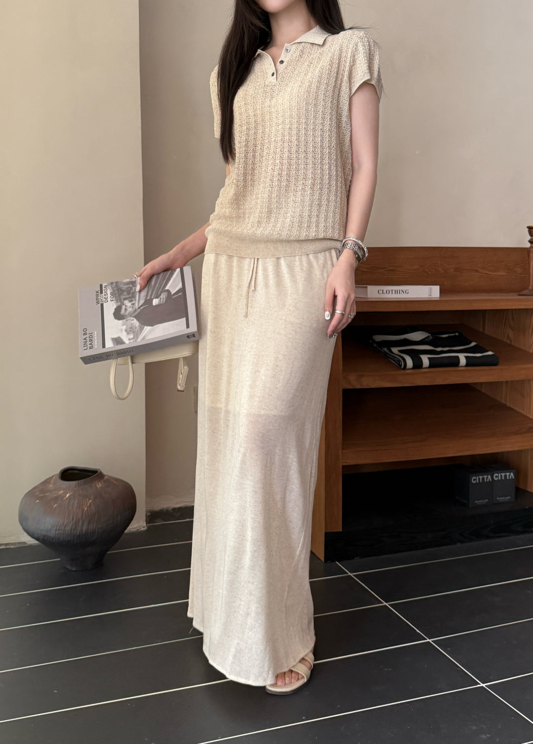 Loro 25fw knitted suit