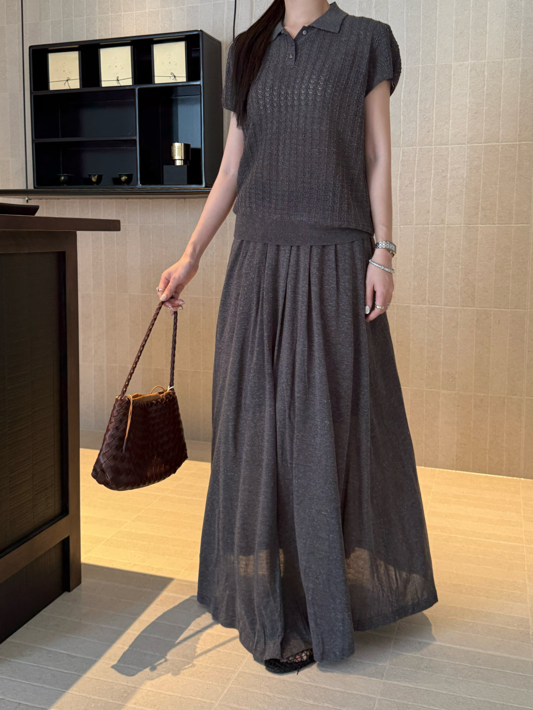 Loro 25fw knitted suit