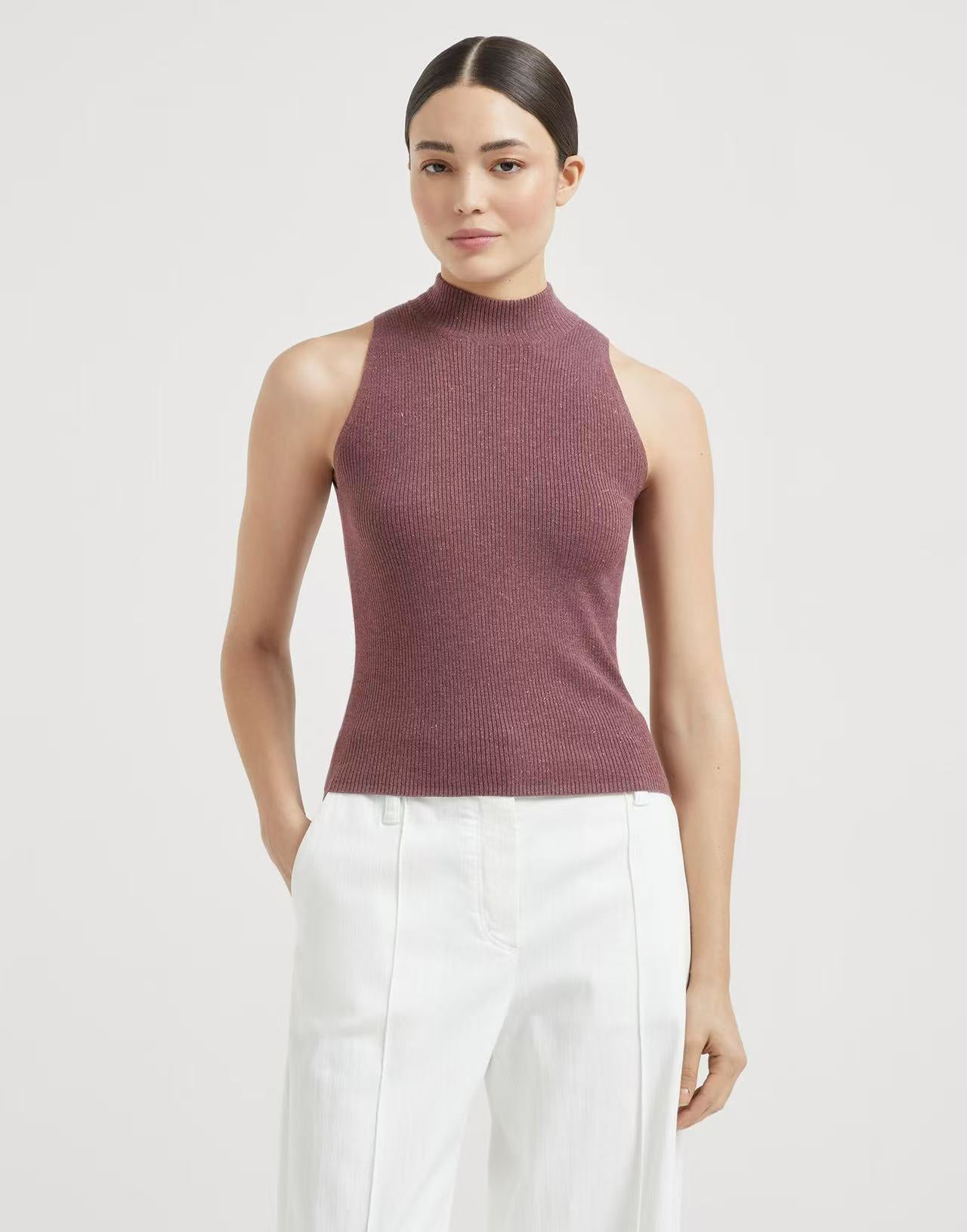 Brune 25fw knitted cardigan vest set