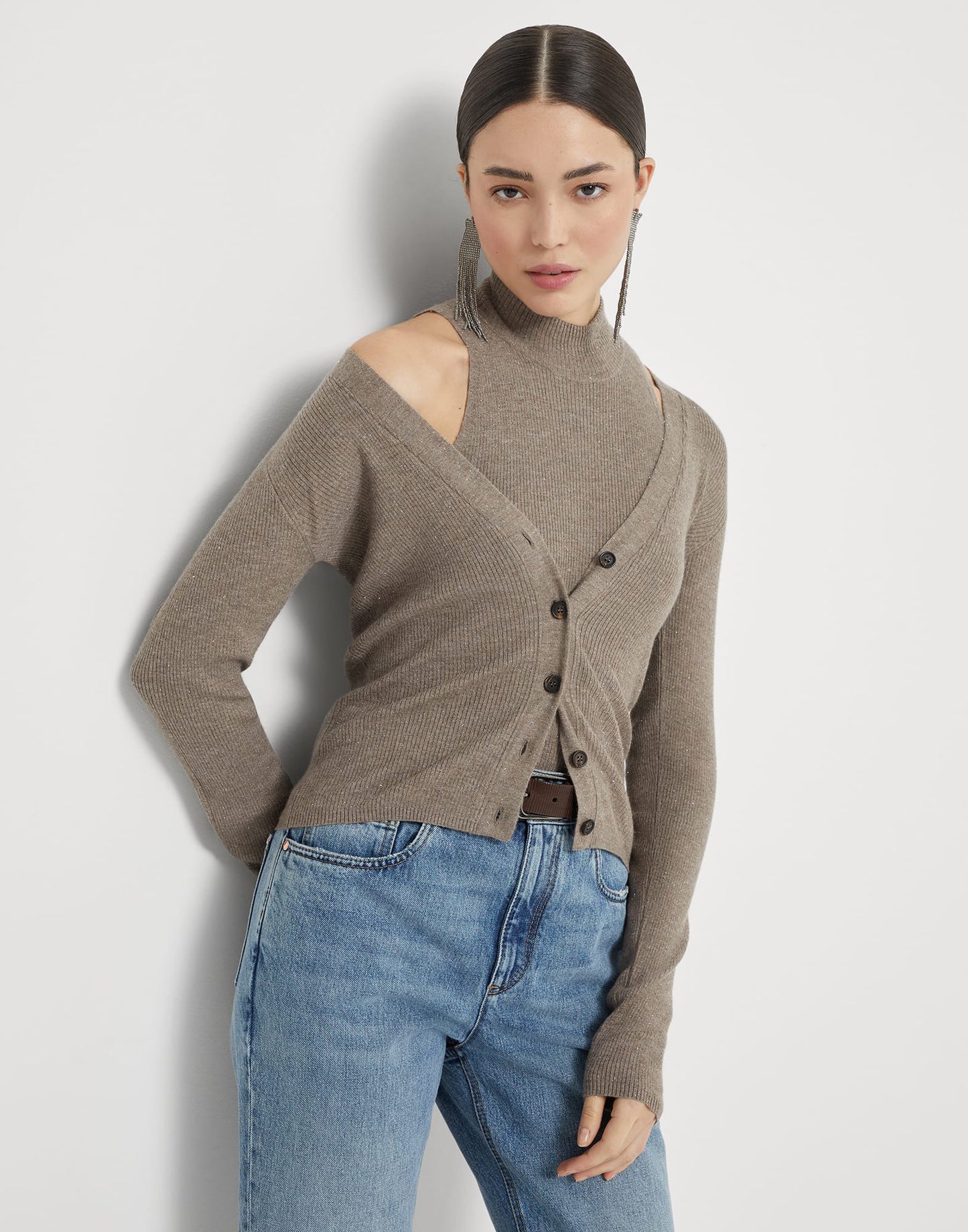 Brune 25fw cardigan vest set