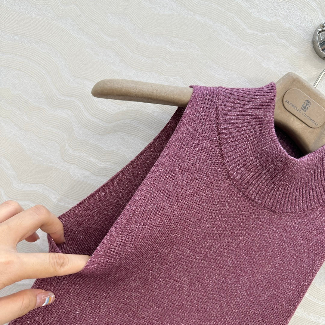 Brune 25fw knitted cardigan vest set