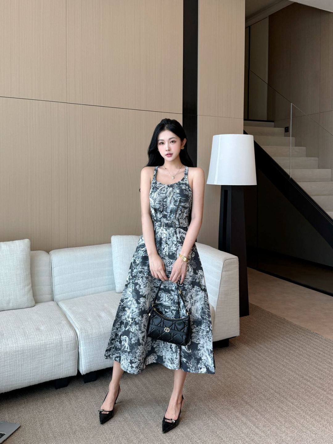 CD 25ss printed dress