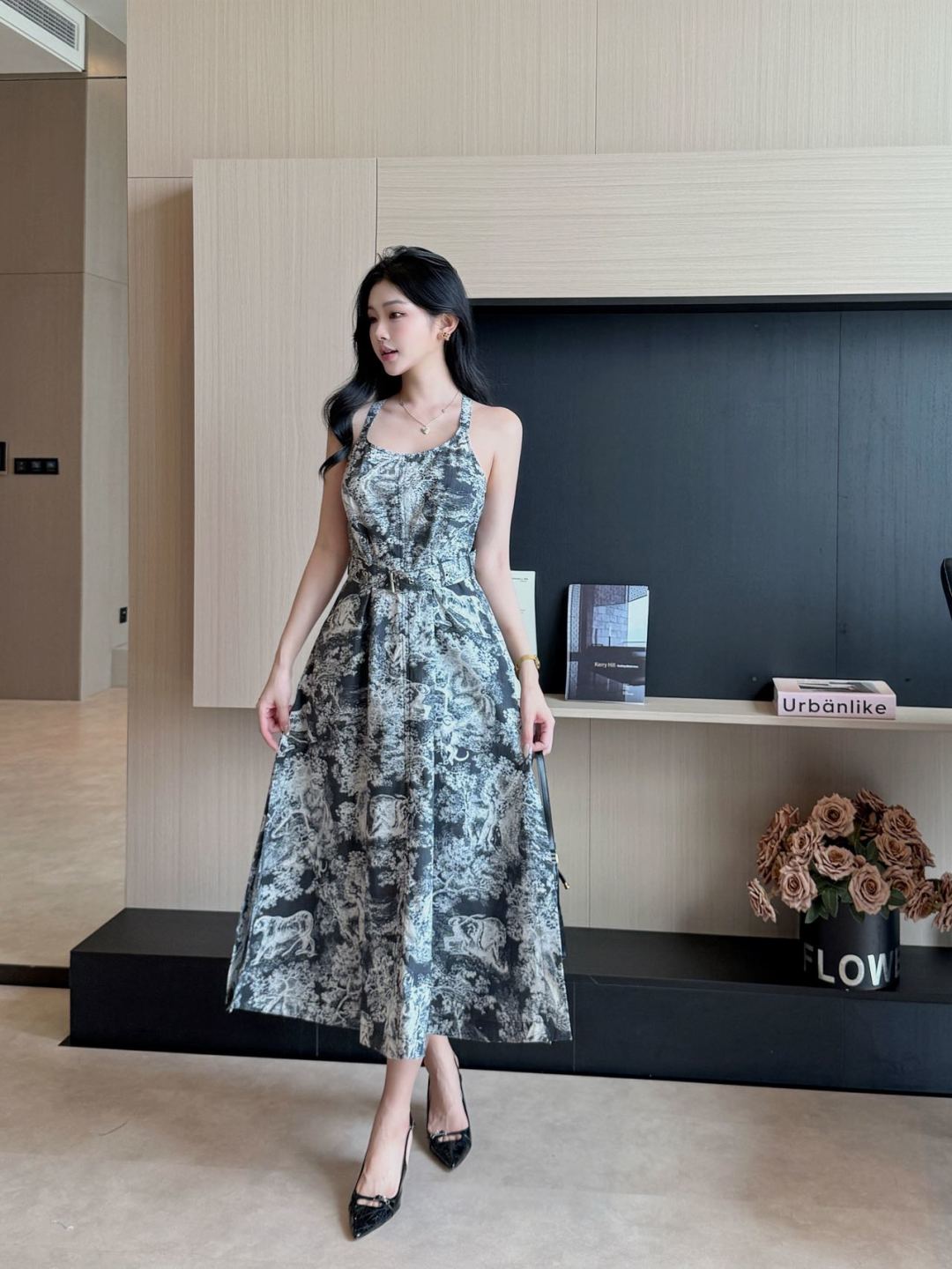 CD 25ss printed dress