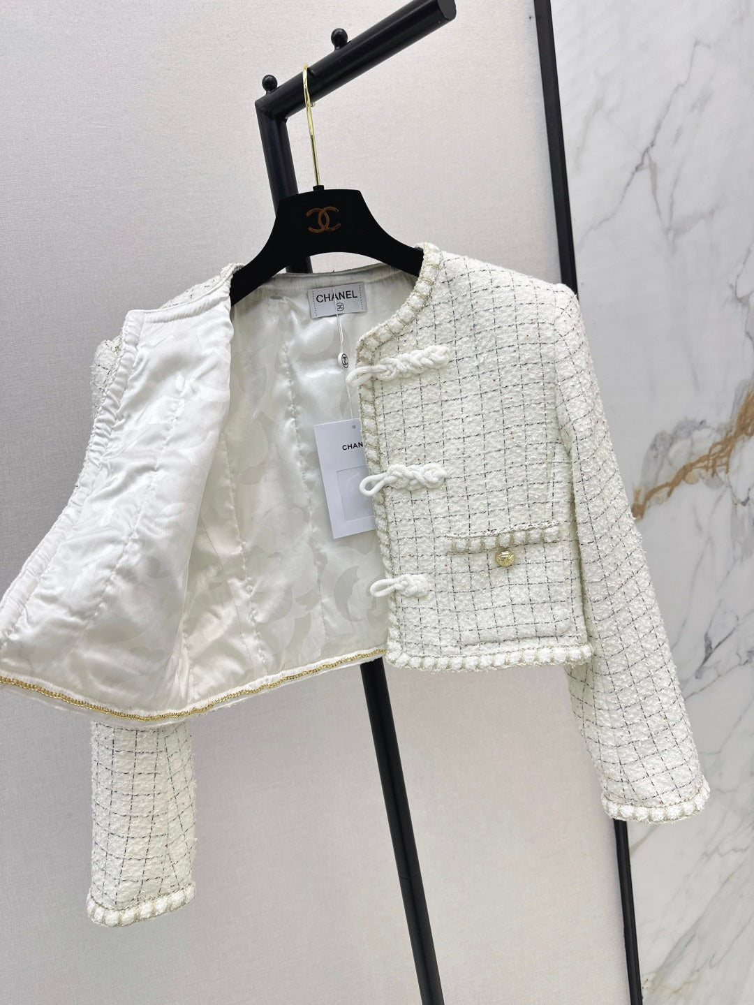 Chan 25fw woven crop jacket