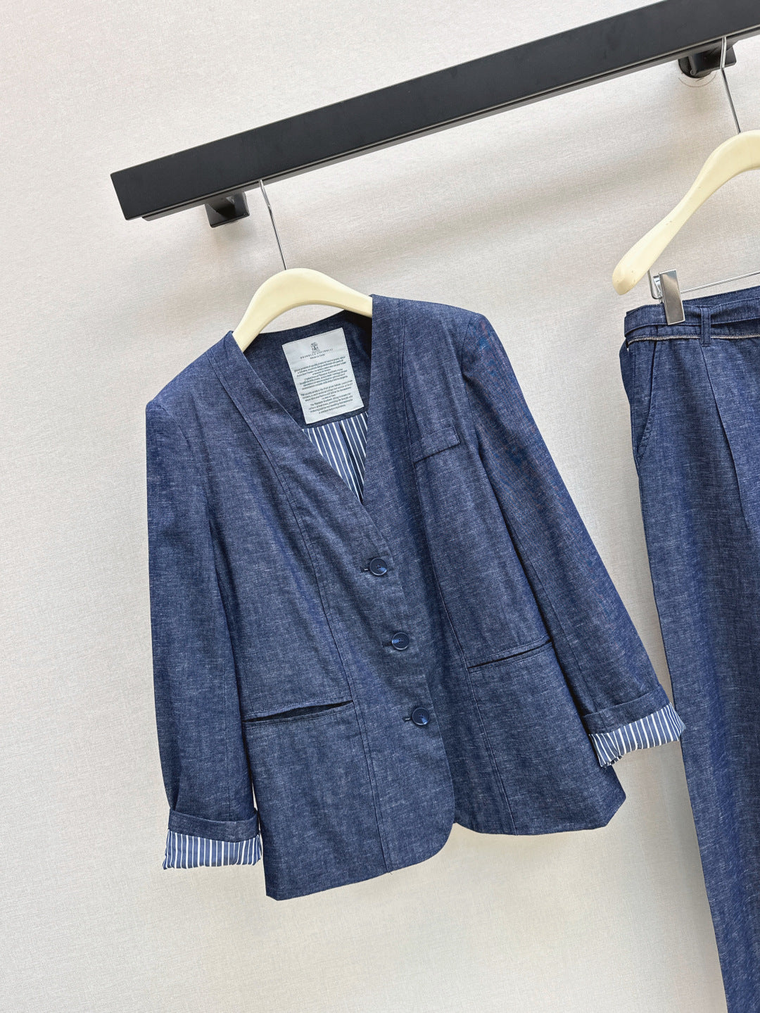 Brune 25fw denim blazer