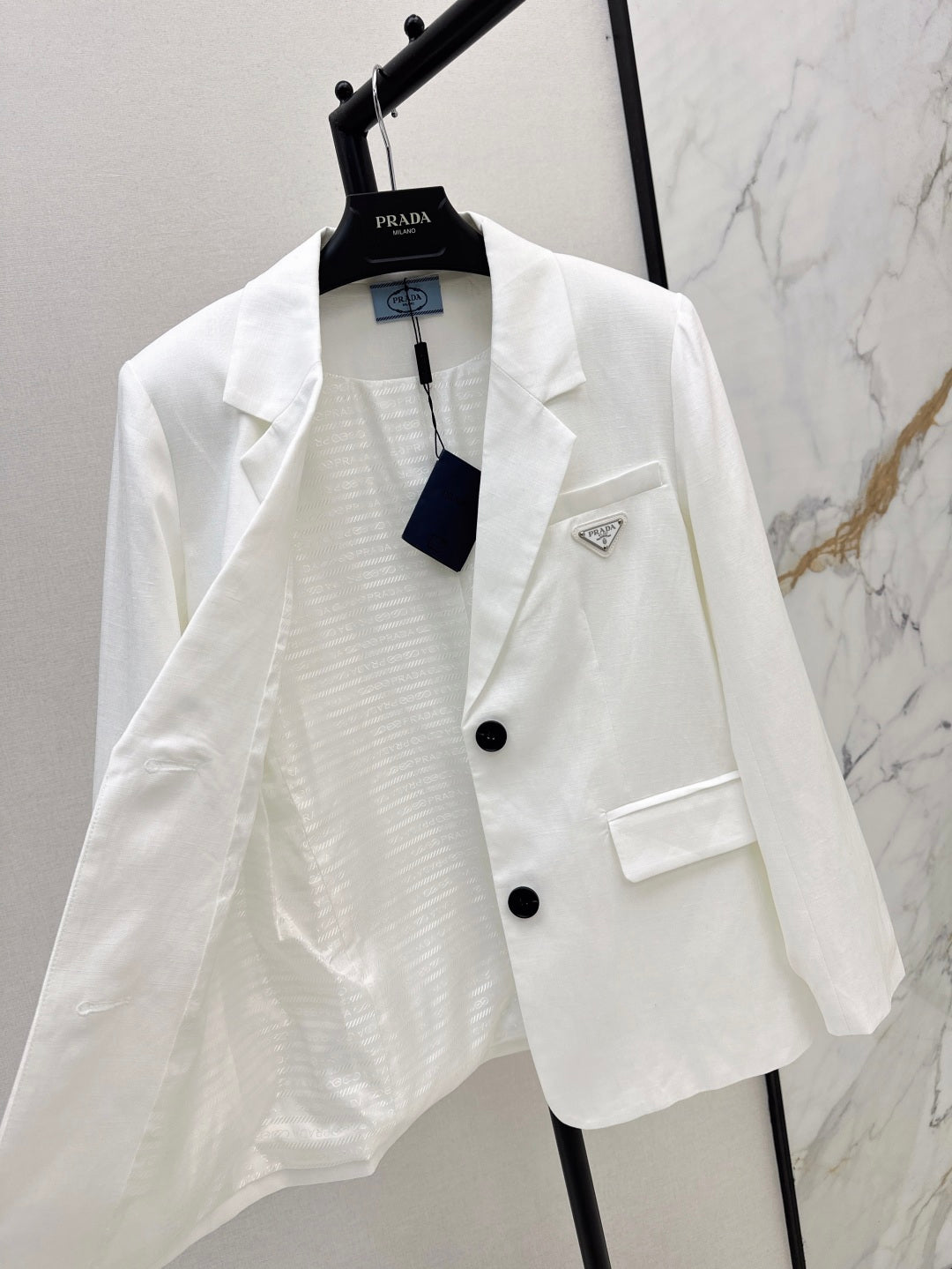 Pra 25fw linen blazer