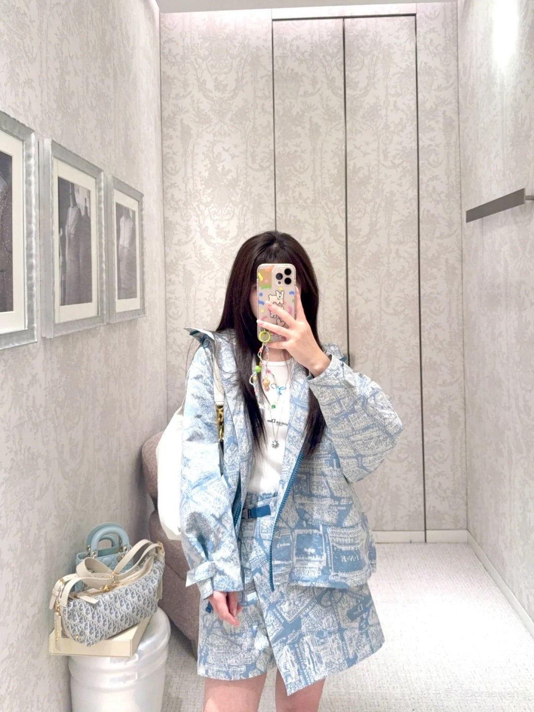 CD 25fw printed skort