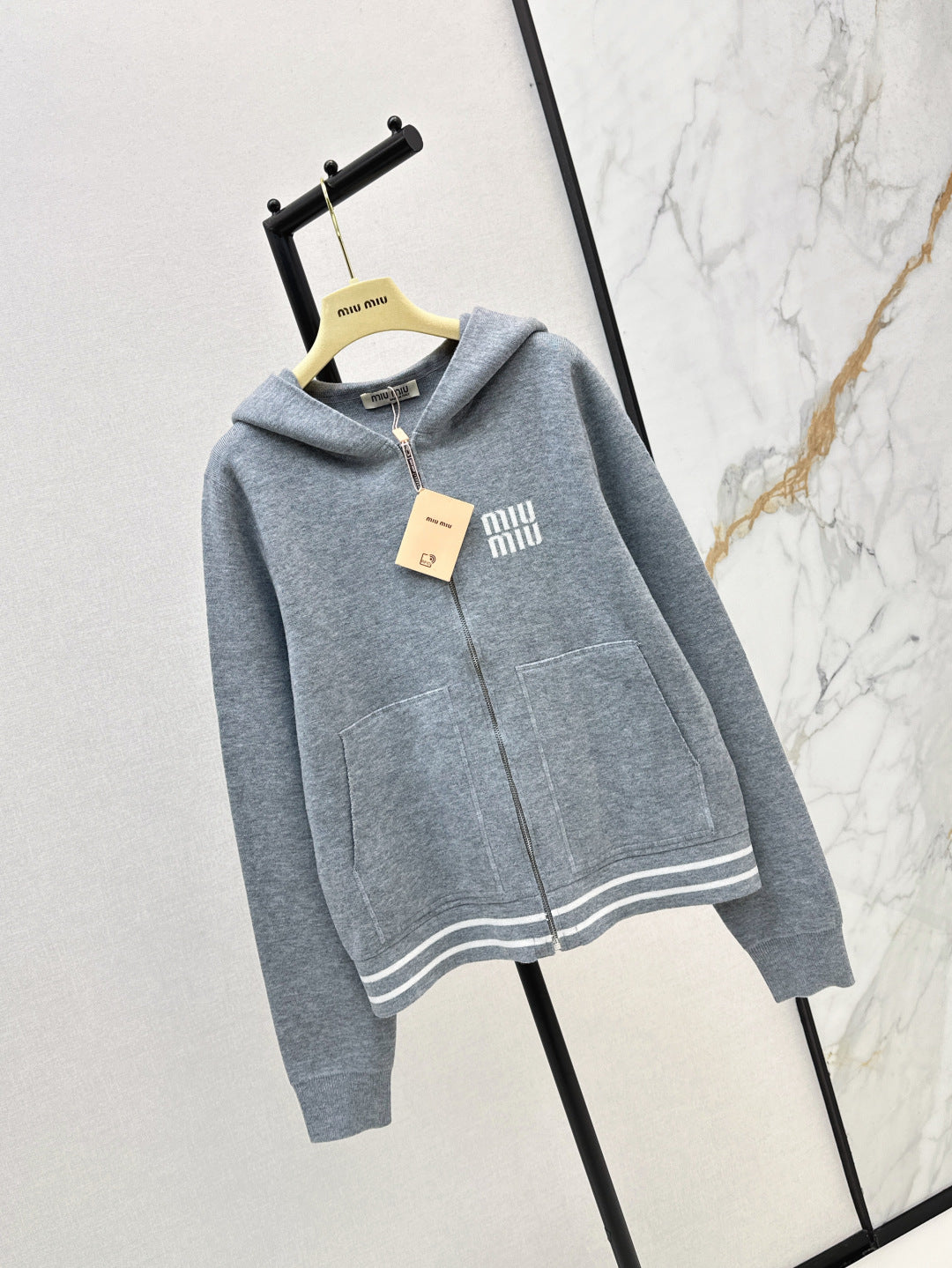 Miu 25fw knitted jacket