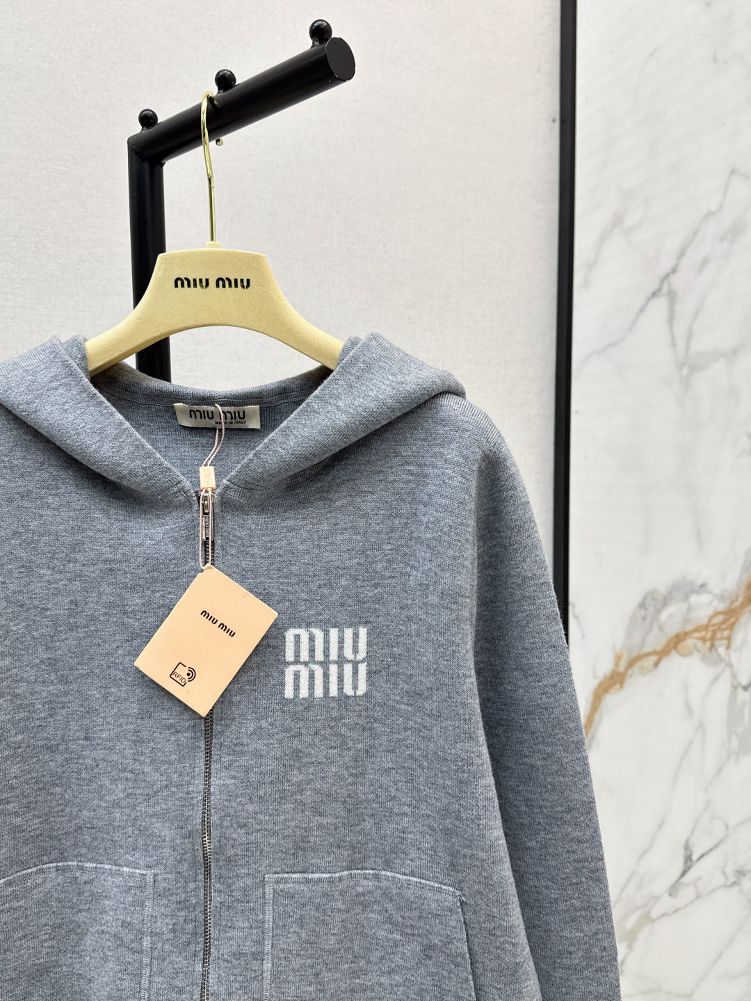 Miu 25fw knitted jacket