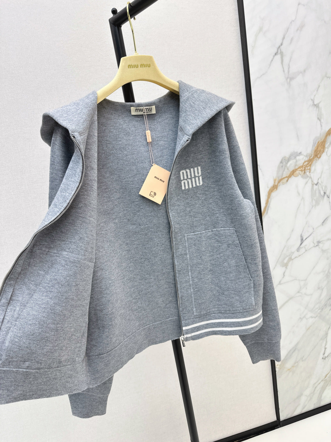Miu 25fw knitted jacket