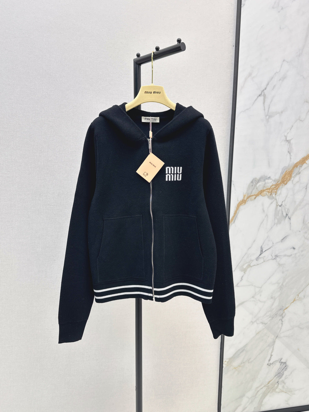 Miu 25fw knitted jacket
