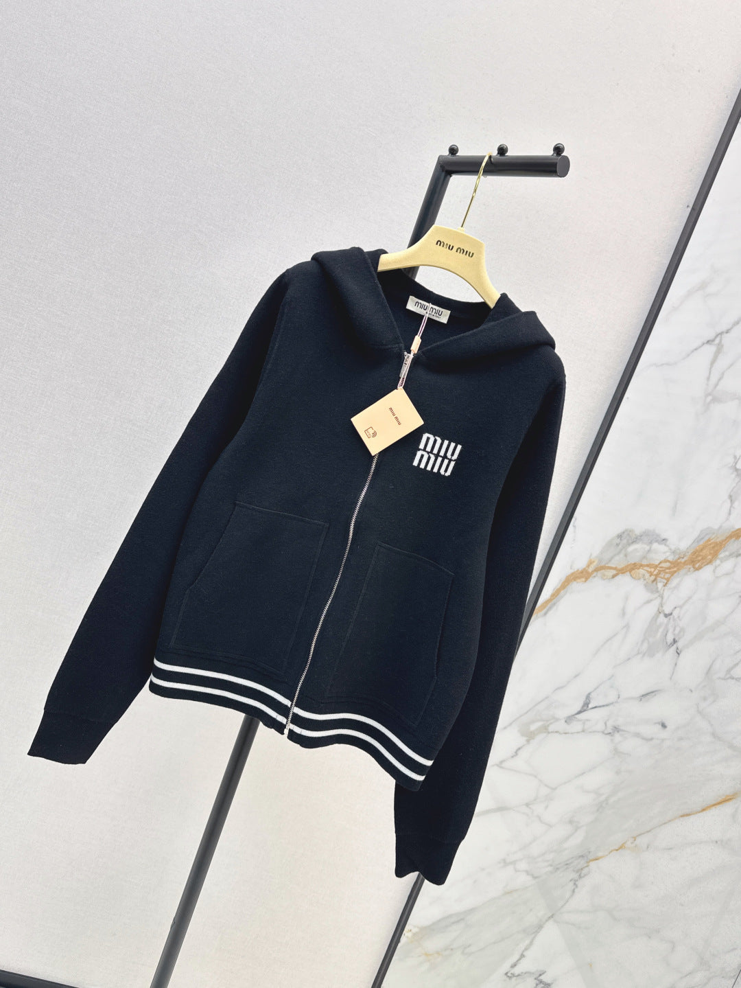 Miu 25fw knitted jacket