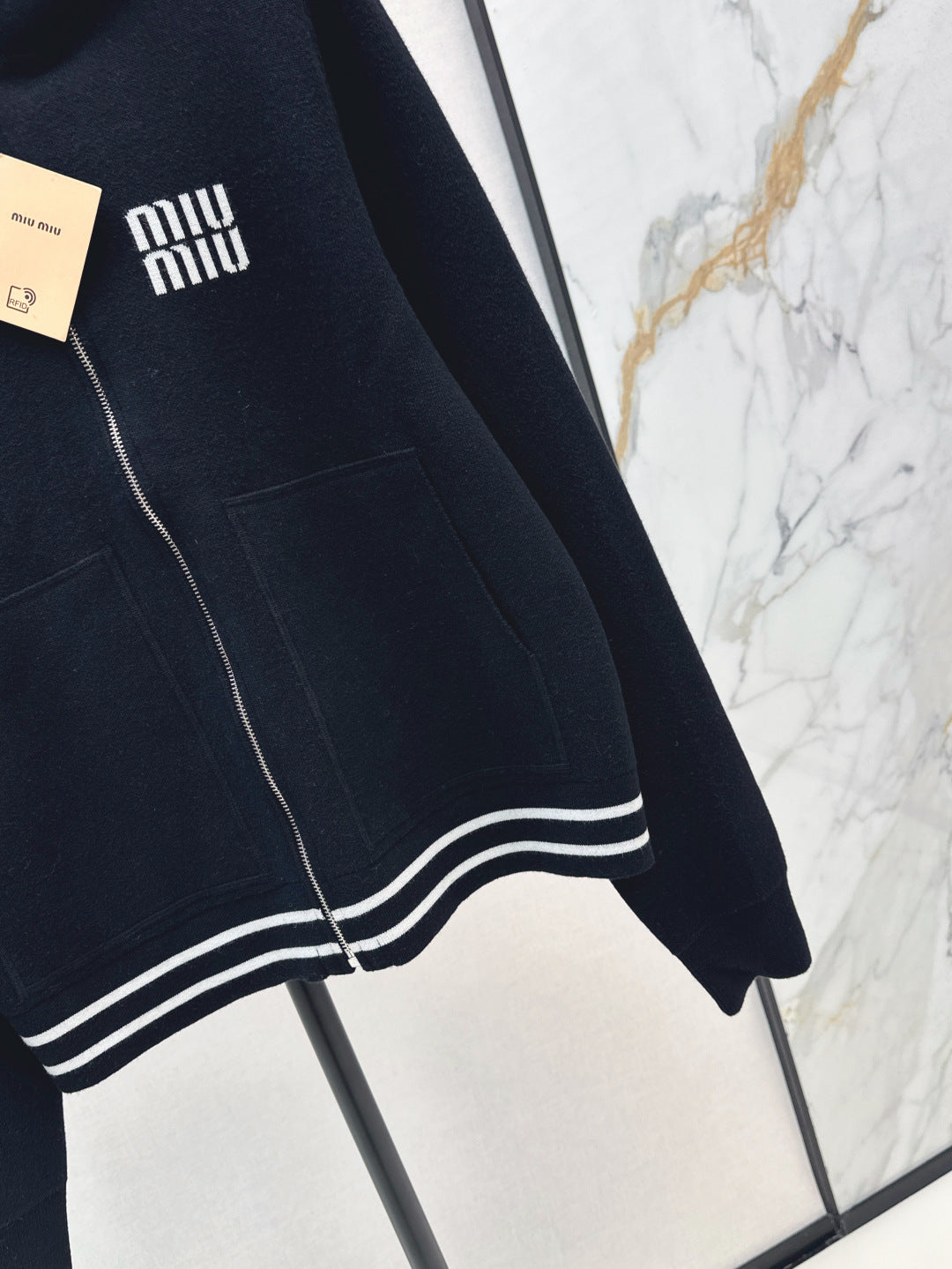 Miu 25fw knitted jacket