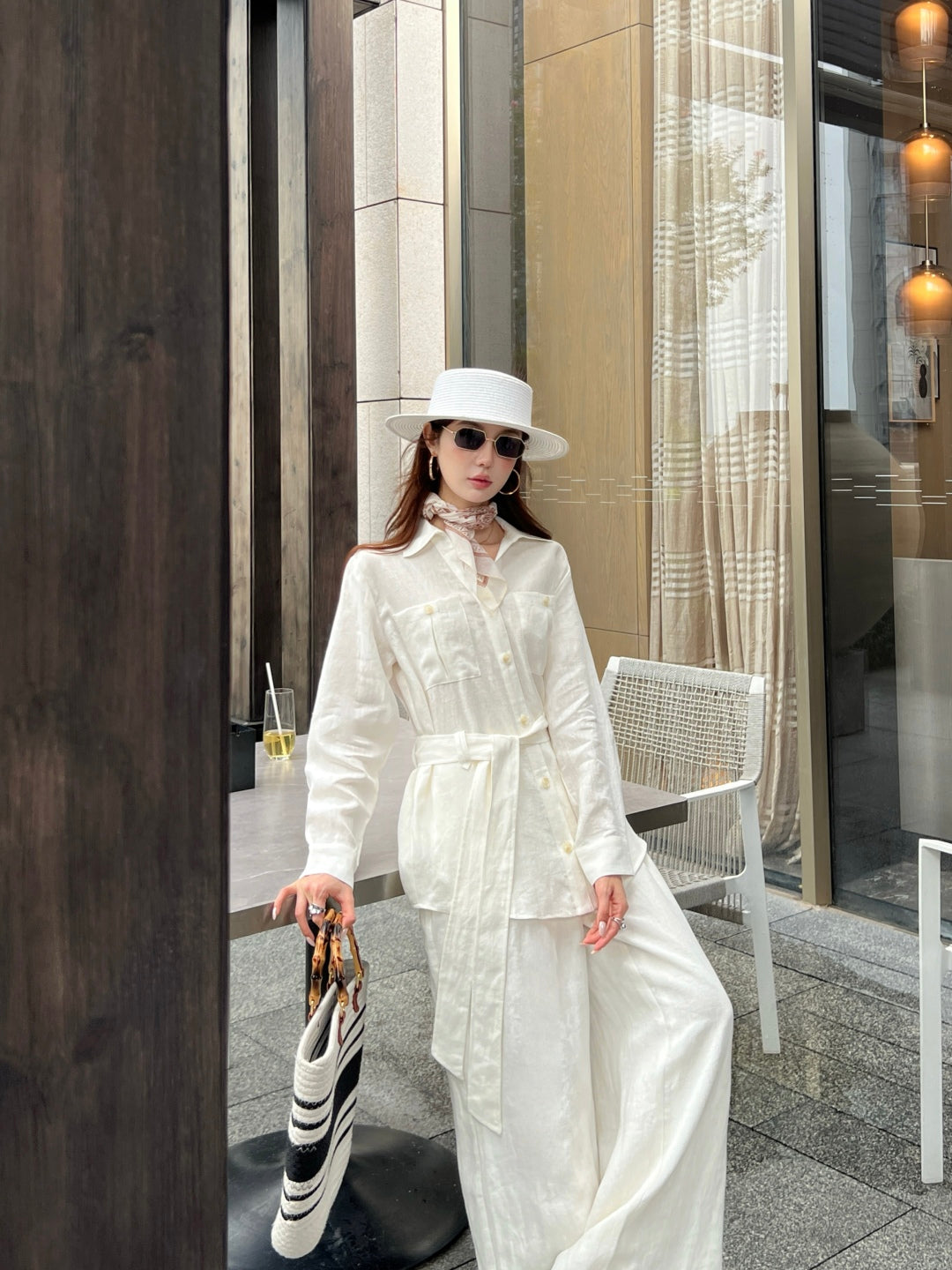 Loro 25fw linen cargo jacket