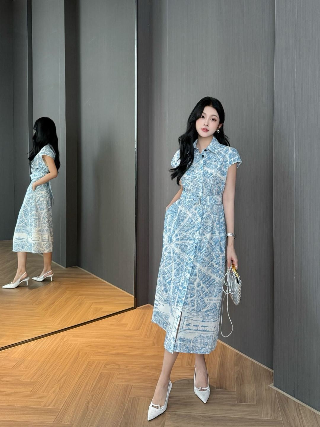 CD 25fw printed dress