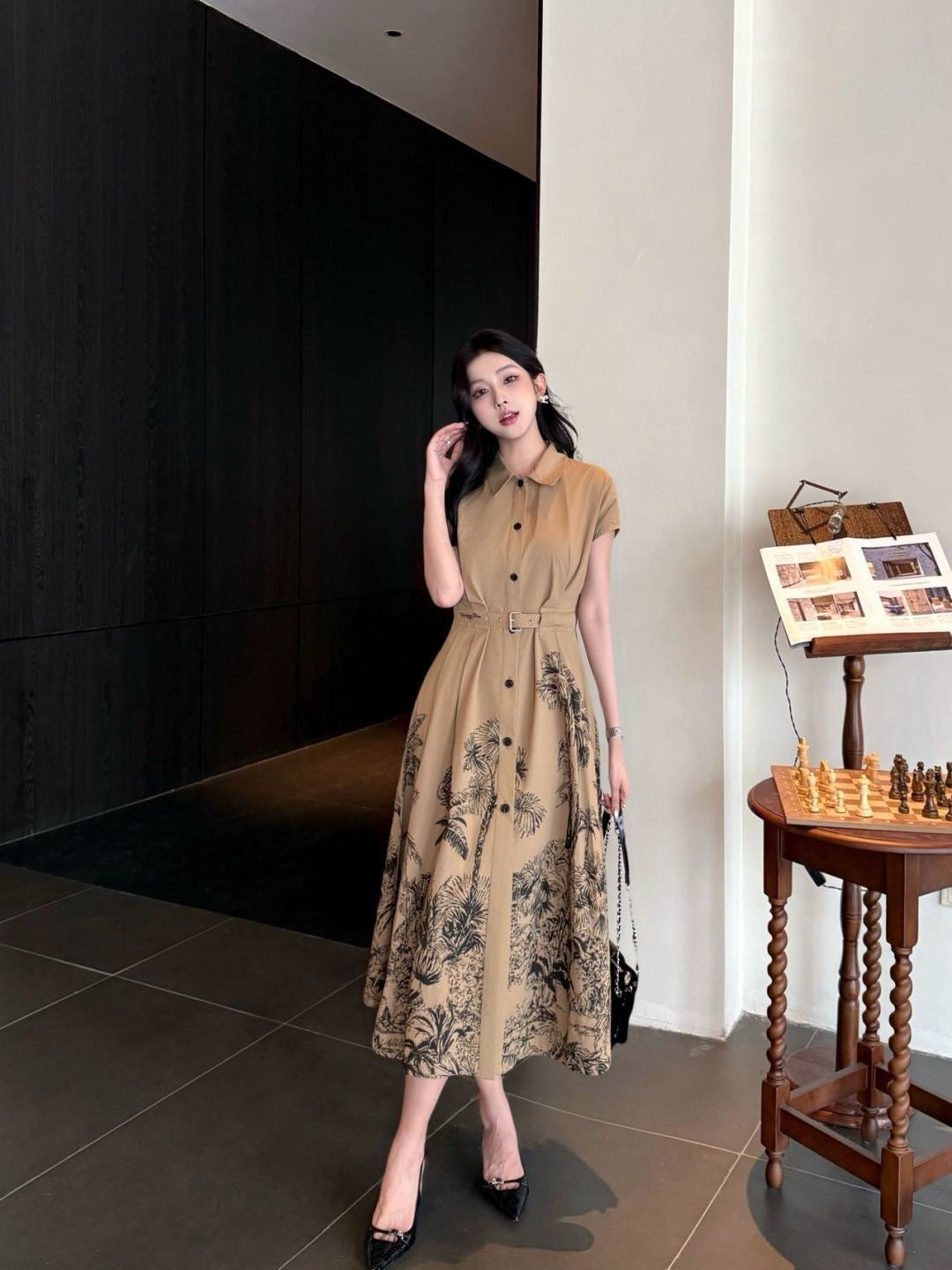 CD 25fw printed dress