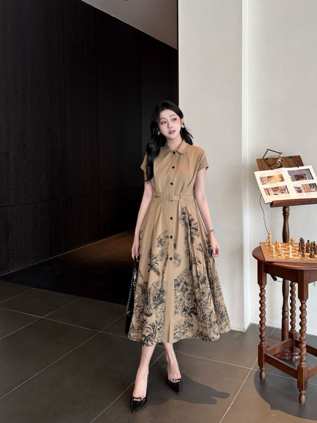 CD 25fw printed dress