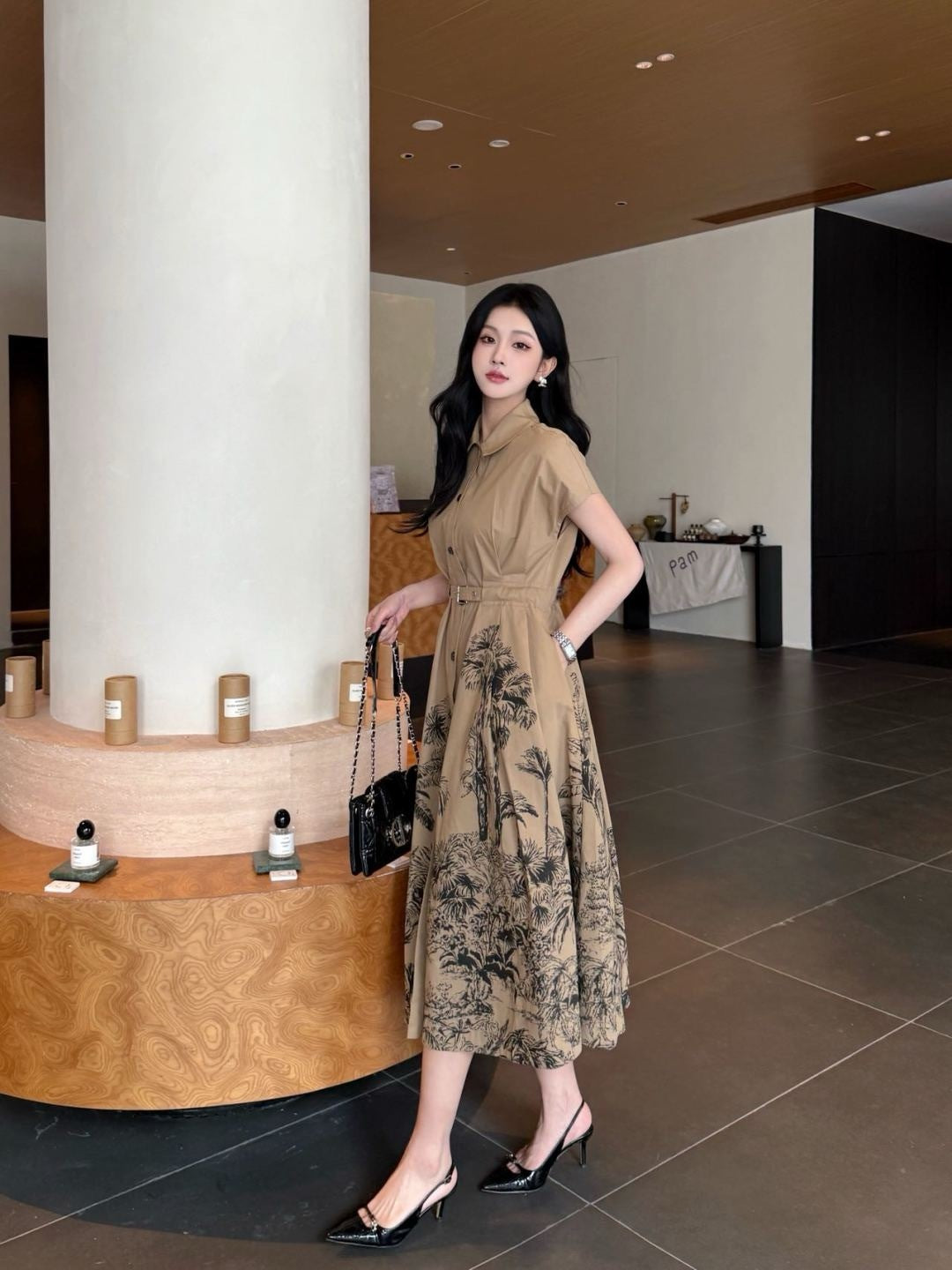 CD 25fw printed dress