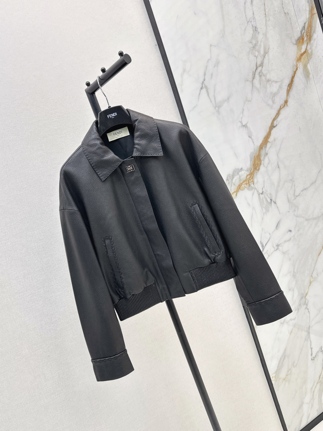 Pra 25fw leather jacket