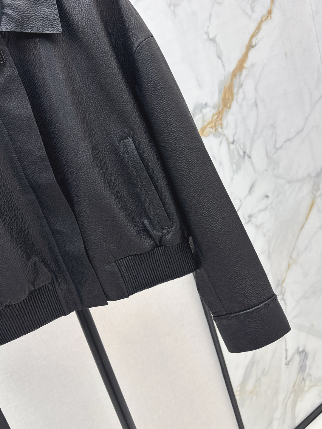 Pra 25fw leather jacket