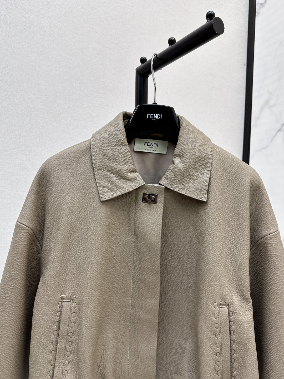 Pra 25fw leather jacket