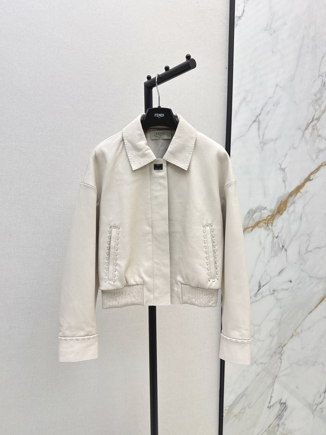 Pra 25fw leather jacket