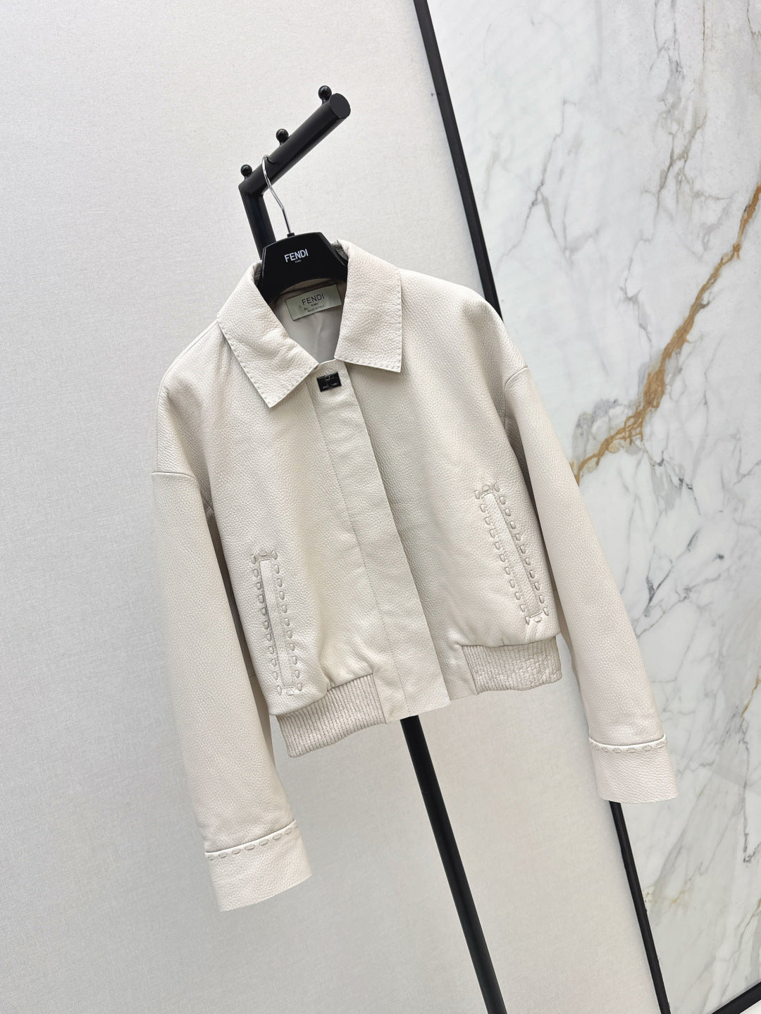 Pra 25fw leather jacket