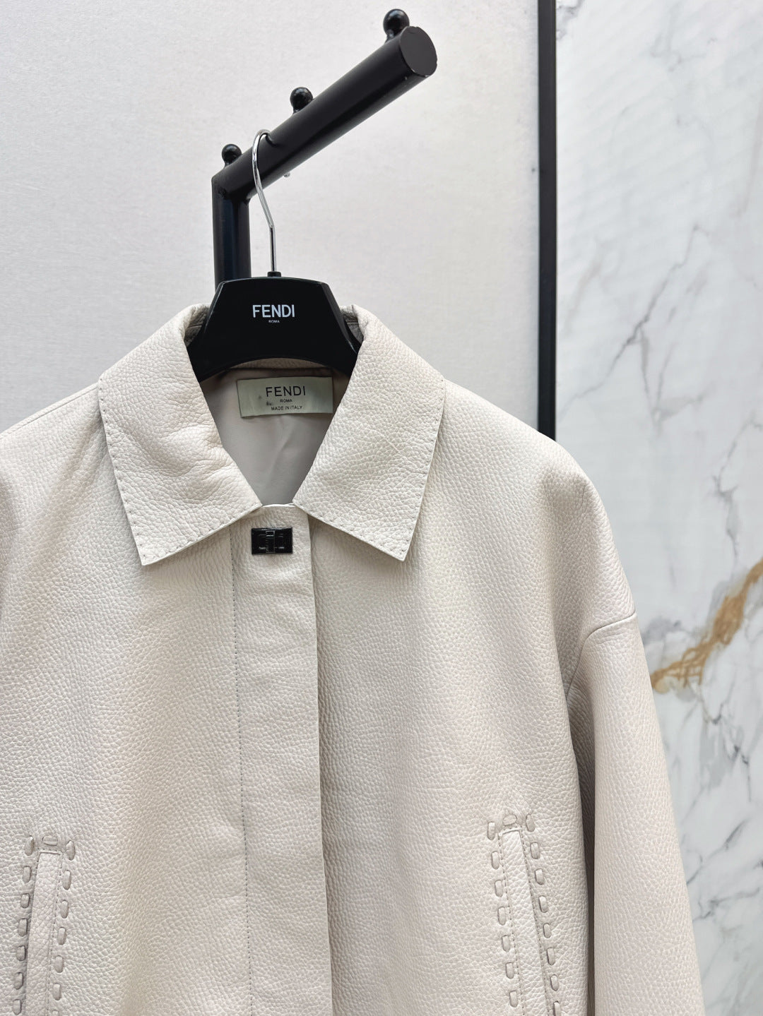 Pra 25fw leather jacket