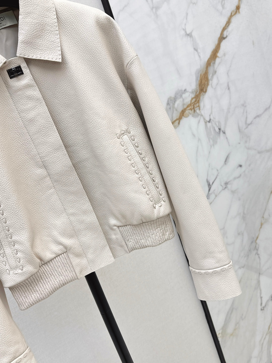 Pra 25fw leather jacket
