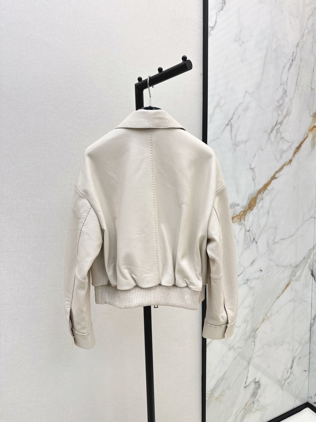 Pra 25fw leather jacket