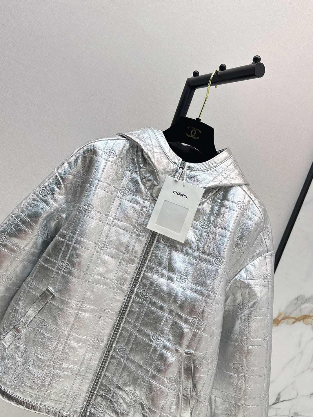 Chan 25fw leather jacket