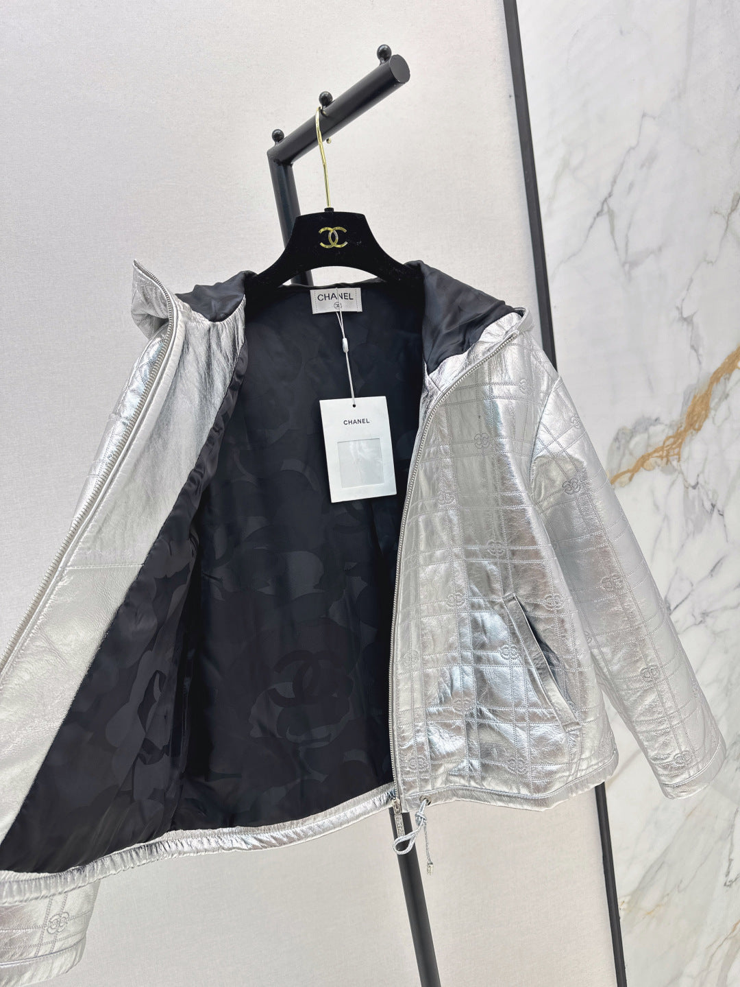 Chan 25fw leather jacket