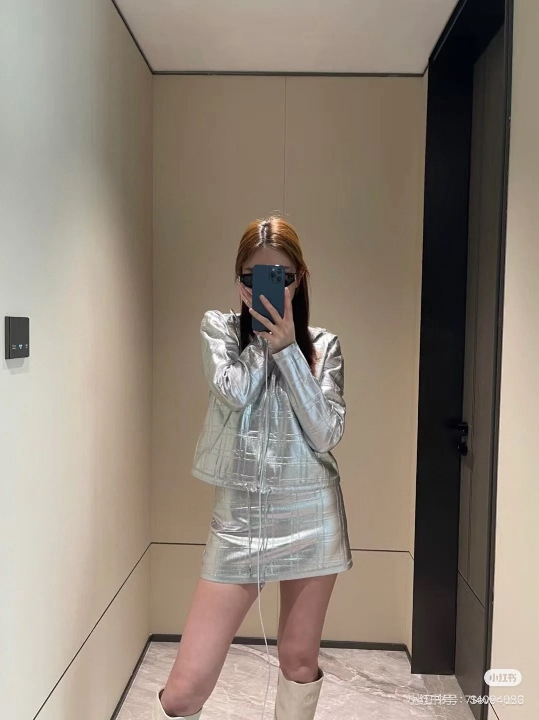 Chan 25fw leather jacket