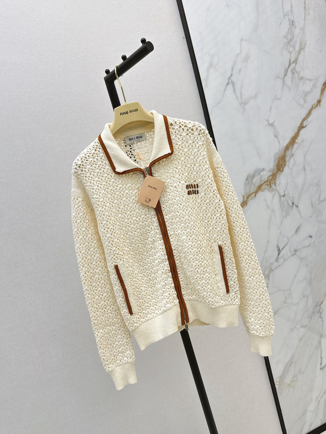 Miu 25fw knitted jacket