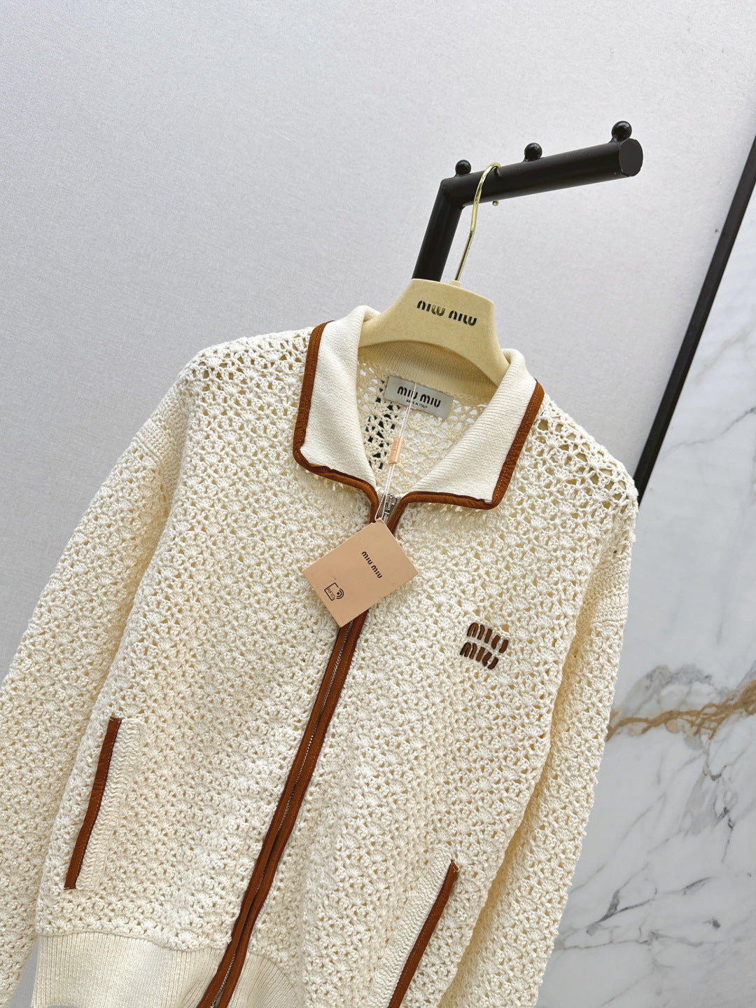 Miu 25fw knitted jacket