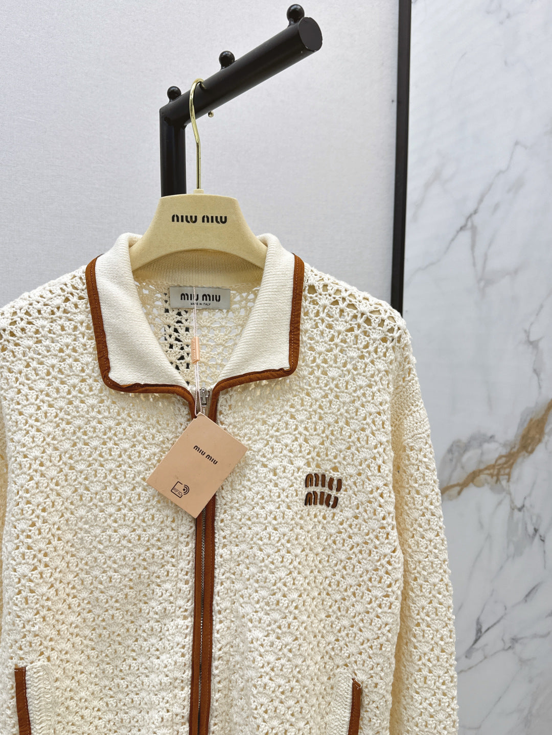 Miu 25fw knitted jacket