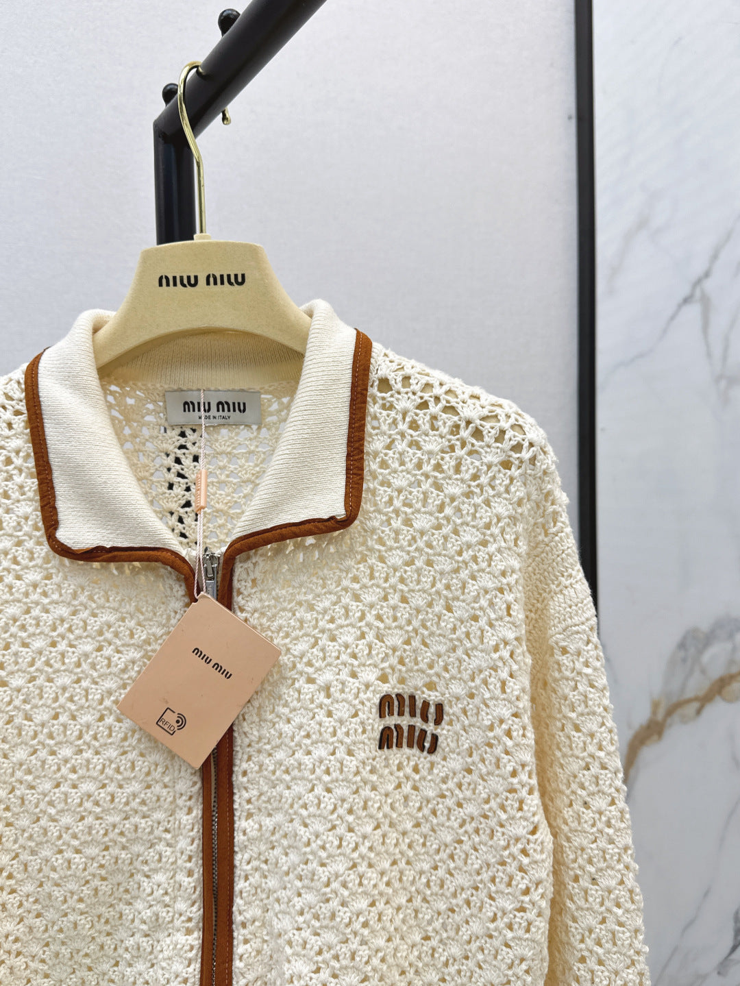 Miu 25fw knitted jacket