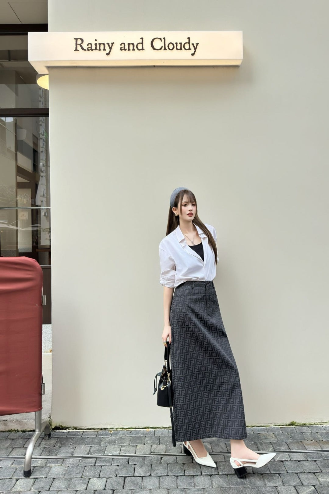 Fend 25fw jacquard skirt
