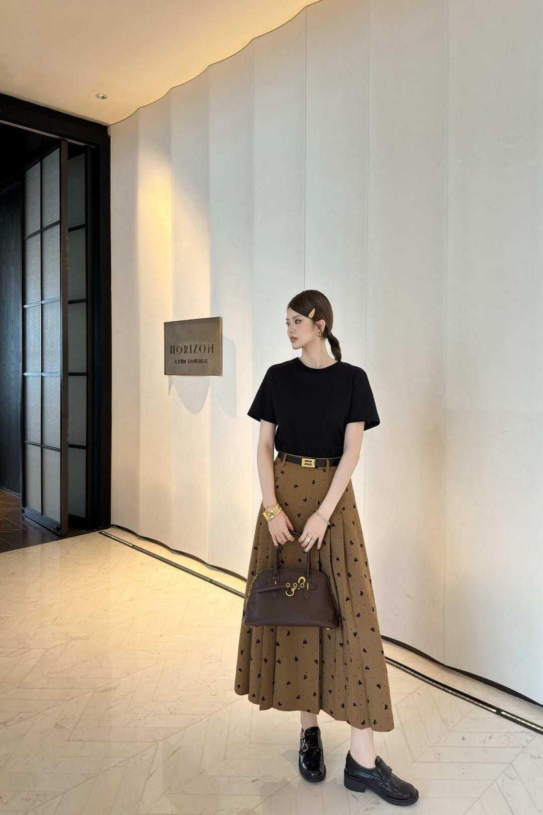 Miu 25fw jacquard skirt