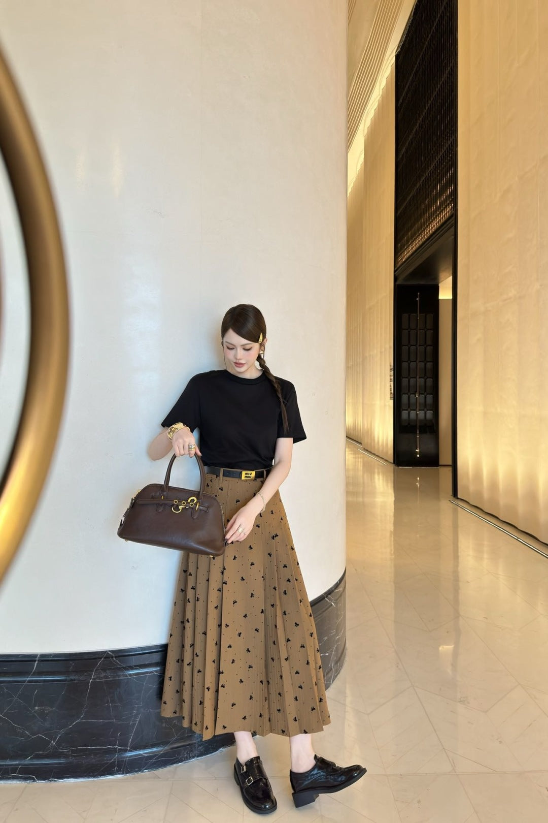 Miu 25fw jacquard skirt