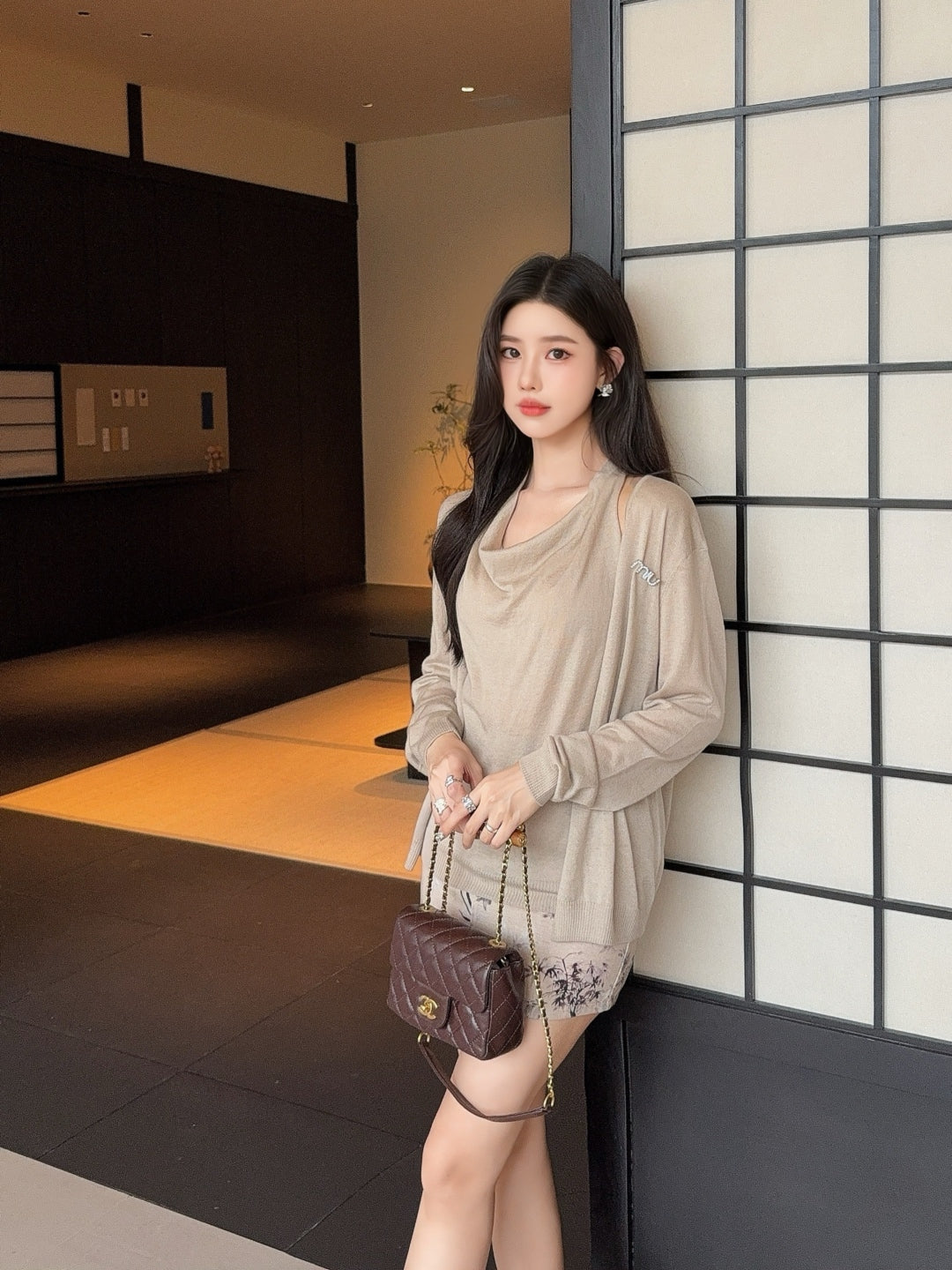 Miu 25fw knitted set