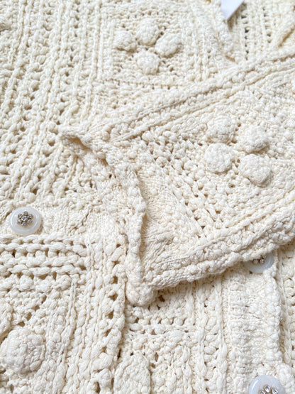ch hollow woven cardigan