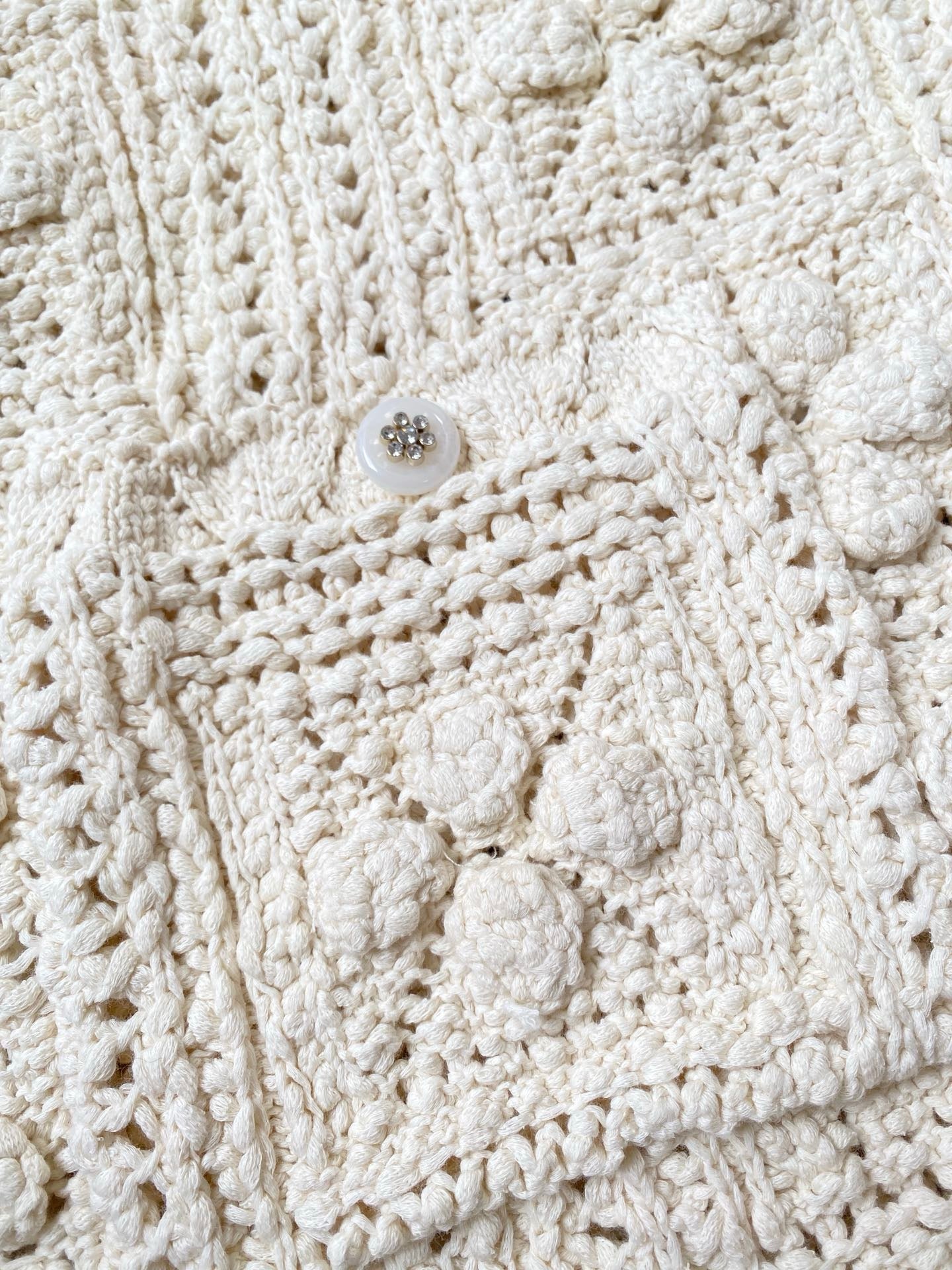 ch hollow woven cardigan