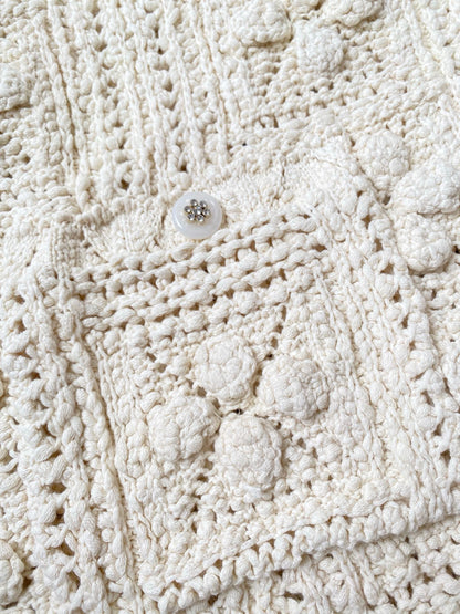 ch hollow woven cardigan