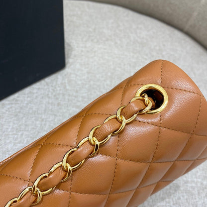 CH  MINI CLASSIC HANDBAG 20 Lambskin Gold Brown