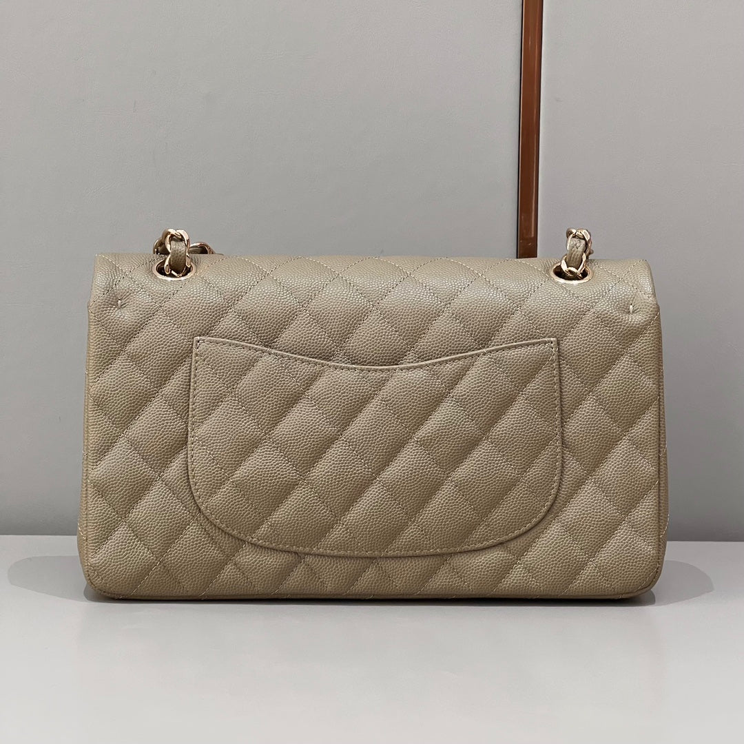 CH CLASSIC 11.12 HANDBAG 25.5 Small Grained Calfskin  Chai (Teas)