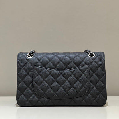 CH CLASSIC 11.12 HANDBAG 25.5 Small Grained Calfskin Black