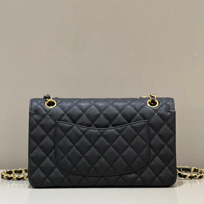 CH CLASSIC 11.12 HANDBAG 25.5 Small Grained Calfskin Black